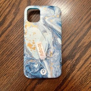 Loopy IPhone 11 XR Blue Granite matte edition with privacy screen protector.